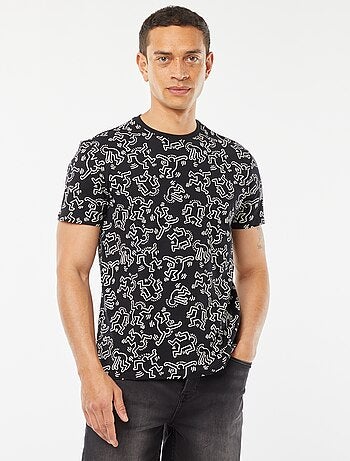 T-shirt à manches courtes avec imprimé 'Keith Haring'