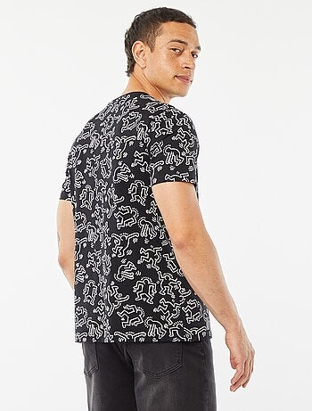 T-shirt à manches courtes avec imprimé 'Keith Haring'