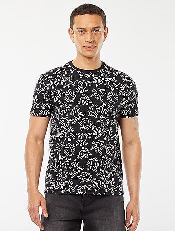 T-shirt à manches courtes avec imprimé 'Keith Haring'