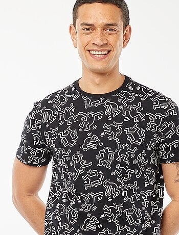 T-shirt à manches courtes avec imprimé 'Keith Haring'