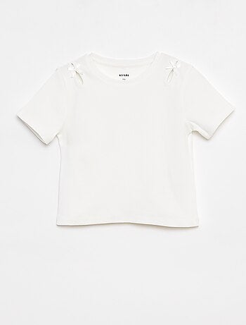T-shirt à manches courtes avec nœuds décoratifs