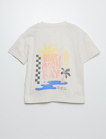 T-shirt à manches courtes avec poche poitrine et imprimés