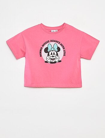 T-shirt à manches courtes cropped 'Minnie' 'Disney'
