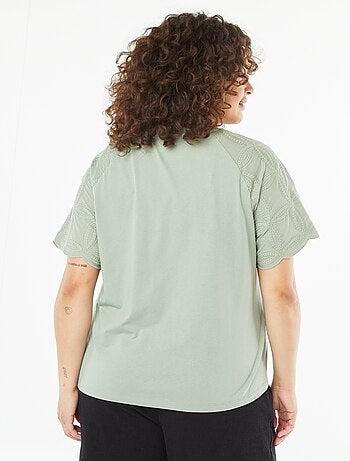 T-shirt à manches courtes en macramé