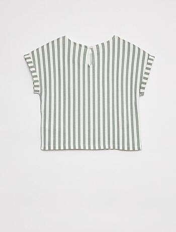 T-shirt à manches courtes en maille crêpe