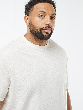 T-shirt à manches courtes en maille texturée