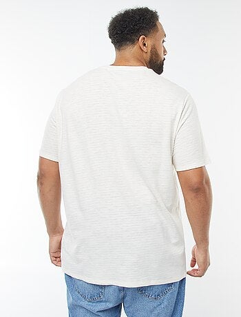 T-shirt à manches courtes en maille texturée