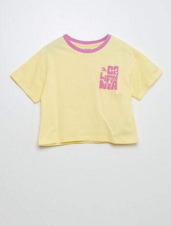 T-shirt à manches courtes et col rond avec imprimé