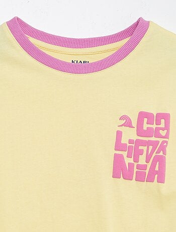 T-shirt à manches courtes et col rond avec imprimé