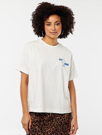 T-shirt à manches courtes imprimé recto/verso