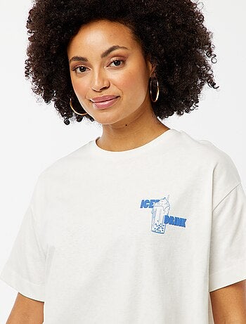 T-shirt à manches courtes imprimé recto/verso