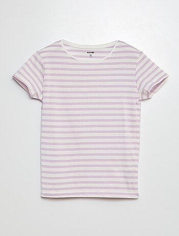 T-shirt à manches courtes rayé