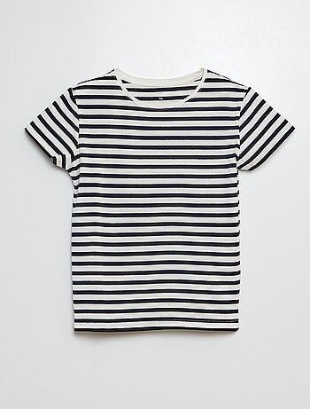 T-shirt à manches courtes rayé