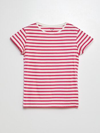 T-shirt à manches courtes rayé