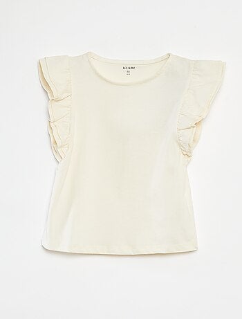 T-shirt à manches courtes volantées