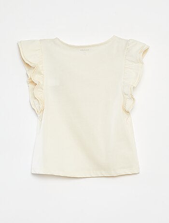 T-shirt à manches courtes volantées