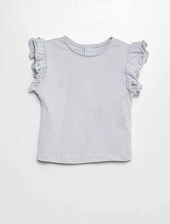 T-shirt à manches courtes volantées