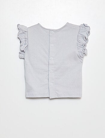 T-shirt à manches courtes volantées