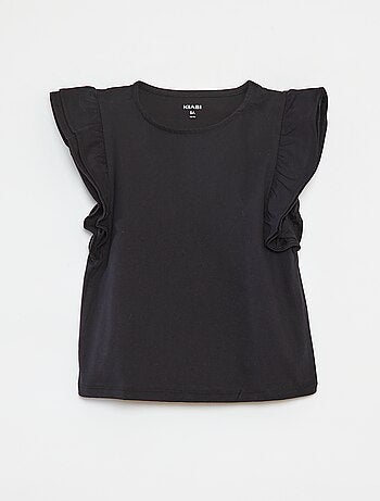 T-shirt à manches courtes volantées