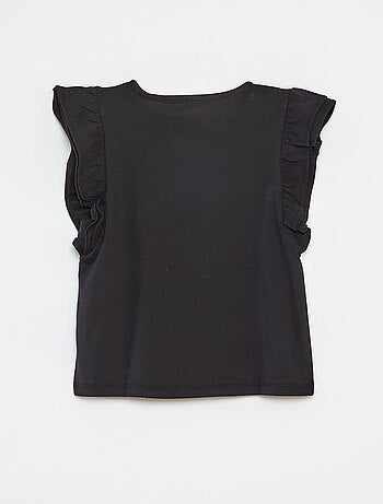 T-shirt à manches courtes volantées