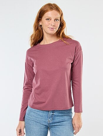 T-shirt à manches longue et col rond