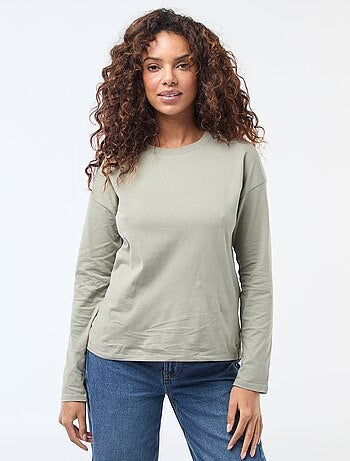 T-shirt à manches longue et col rond