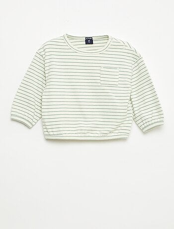 T-shirt à manches longues à motif rayé