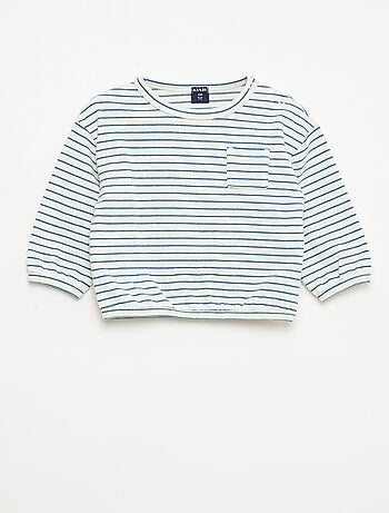 T-shirt à manches longues à motif rayé