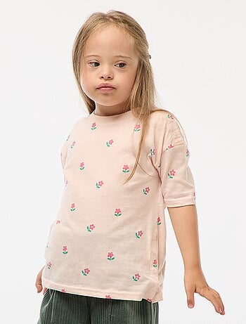 T-shirt à motif ouverture pressionnée à l'épaule - So Easy