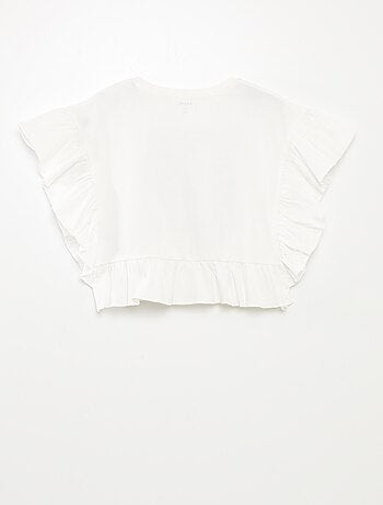 T-shirt à volants avec print