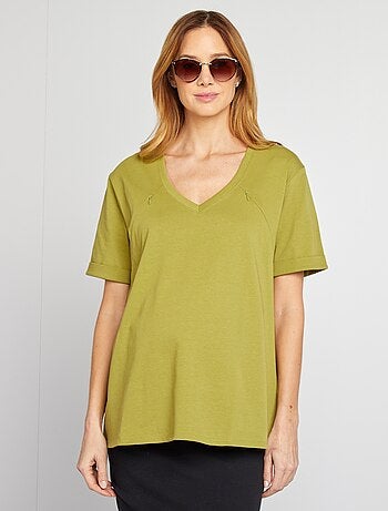 T-shirt allaitement col V