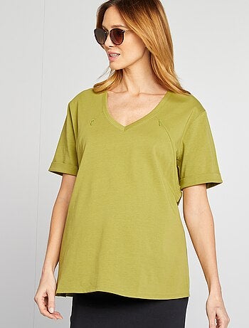 T-shirt allaitement col V