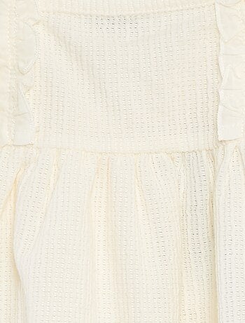 T-shirt ample à manches courtes avec broderie anglaise