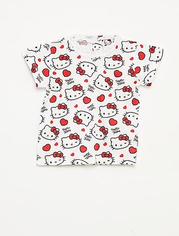 T-shirt avec col fantaisiste 'Hello Kitty'