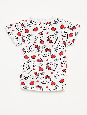T-shirt avec col fantaisiste 'Hello Kitty'