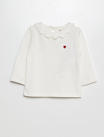 T-shirt avec collerette