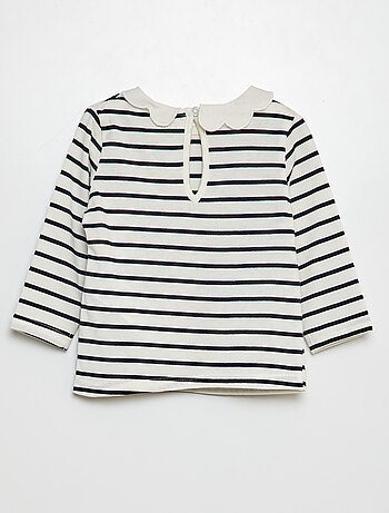 T-shirt avec collerette