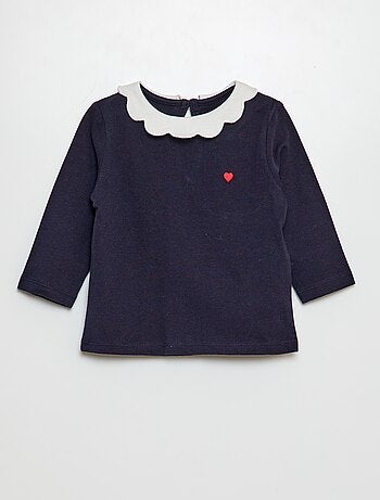 T-shirt avec collerette