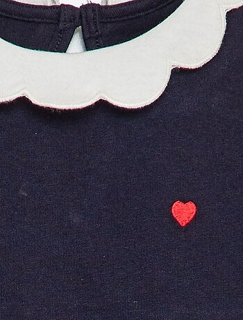 T-shirt avec collerette