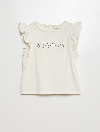 T-shirt avec emmanchures volantés