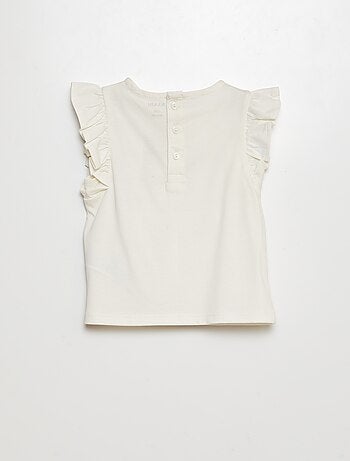 T-shirt avec emmanchures volantés