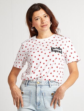 T-shirt avec message EVJF