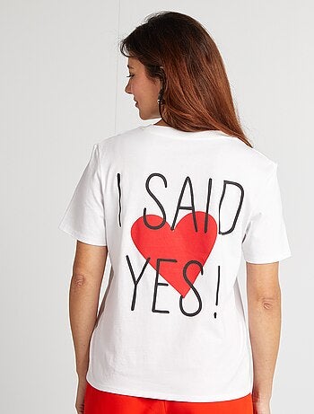 T-shirt avec message EVJF