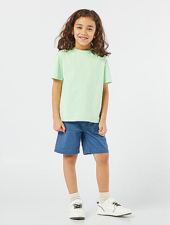 T-shirt basique à manches courtes et col rond