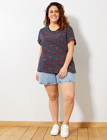 Grande taille femme - T-shirt basique éco-conception - Kiabi