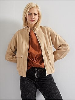 T-shirt bi-matière noué - Kiabi