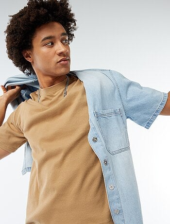 T-shirt col rond en coton