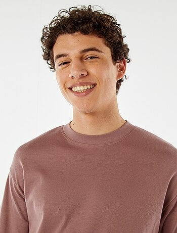 T-shirt col rond en coton