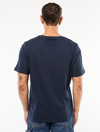 T-shirt col rond imprimé en coton