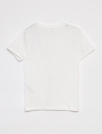 T-shirt col tunisien manches courtes